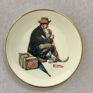 Norman Rockwell Vintage Porcelain Plate "Pals" by Danbury Mint